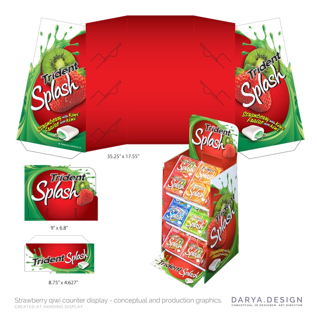 Splash display graphics concept